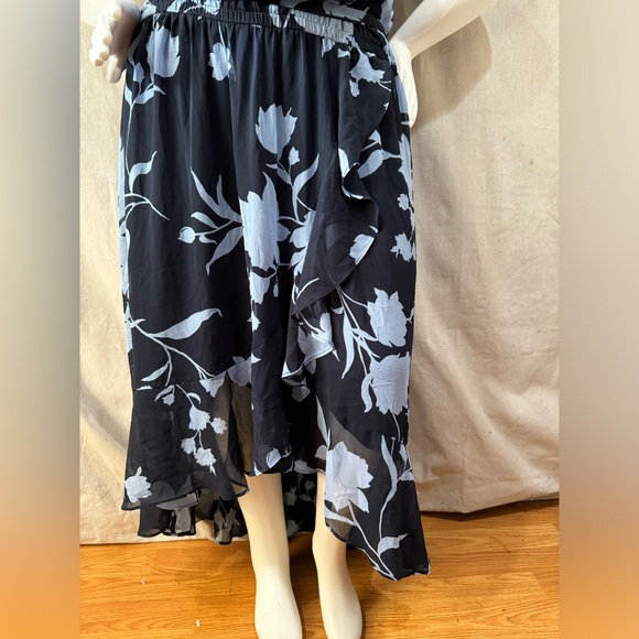 Lane Bryant 4 way navy blue floral dress off shoulder sleeveless - Picture 16 of 16